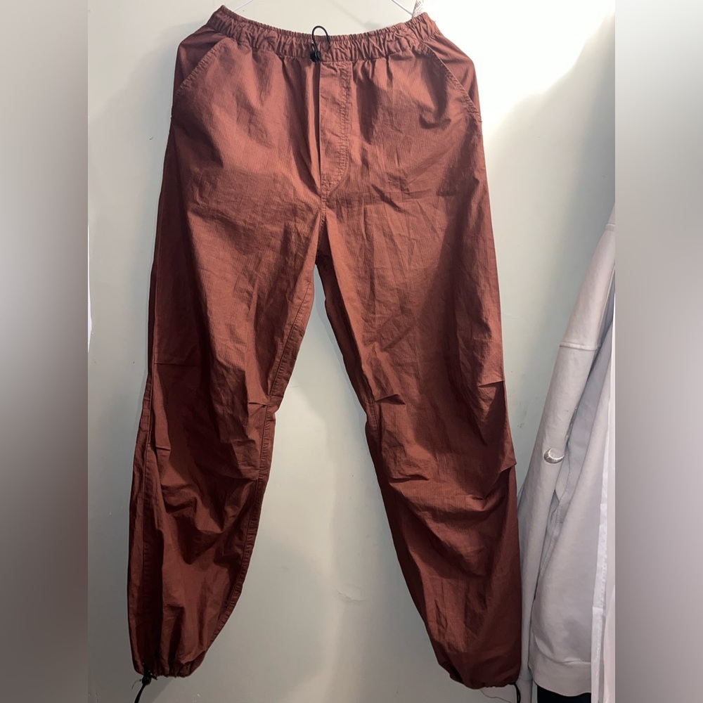 Brown parachute pants, Bought in new york from Zara.